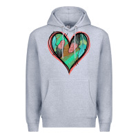 Heather Grey Feather Heart Premium Hoodie - Jasminsmagicworld
