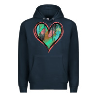 Navy Feather Heart Premium Hoodie - Jasminsmagicworld