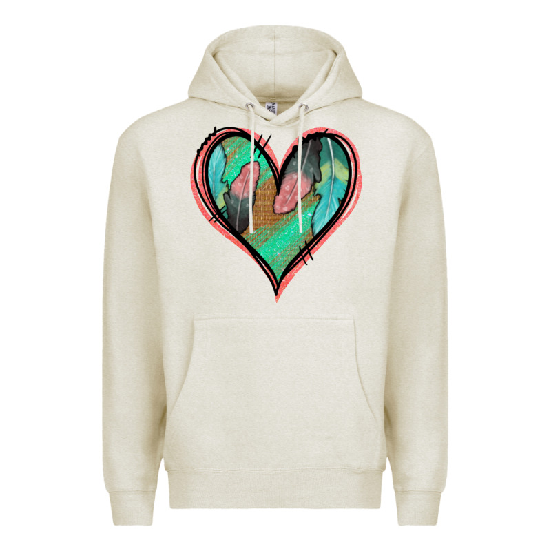 Feather Heart Premium Hoodie by Jasminsmagicworld | Teevron