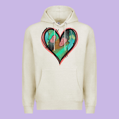 Feather Heart Premium Hoodie Designed By Jasminsmagicworld