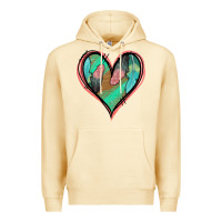 Pina Colada Feather Heart Premium Hoodie - Jasminsmagicworld