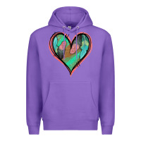 Purple Feather Heart Premium Hoodie - Jasminsmagicworld