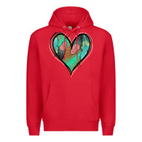 Red Feather Heart Premium Hoodie - Jasminsmagicworld