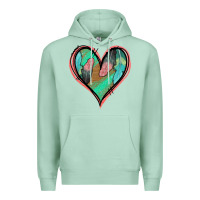 Seafoam Feather Heart Premium Hoodie - Jasminsmagicworld