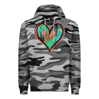 Slate Camo Feather Heart Premium Hoodie - Jasminsmagicworld
