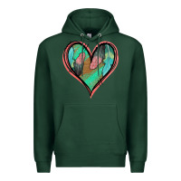 Sports Green Feather Heart Premium Hoodie - Jasminsmagicworld