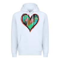 White Feather Heart Premium Hoodie - Jasminsmagicworld