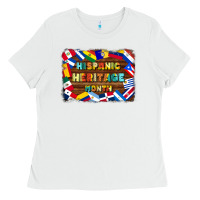 White hispanic heritage flags Ladies Tee - BundleAndBundleShop