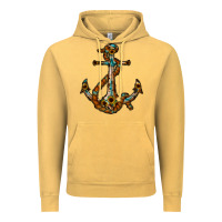 Vintage Mustard western anchor Vintage Hoodie - RacoonDesign