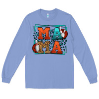 Colony Blue Bowling mama leopard frame Mother's Day Long Sleeve Tee - LillyAllenDesigns