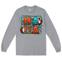 Heather Grey Bowling mama leopard frame Mother's Day Long Sleeve Tee - LillyAllenDesigns
