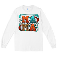 White Bowling mama leopard frame Mother's Day Long Sleeve Tee - LillyAllenDesigns