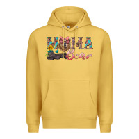Antique Gold mama bear with mama and baby Premium Hoodie - Artiststas