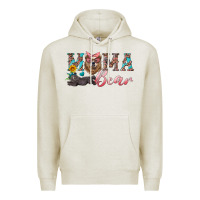 Oatmeal Heather mama bear with mama and baby Premium Hoodie - Artiststas