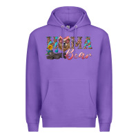 Purple mama bear with mama and baby Premium Hoodie - Artiststas