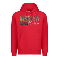 Red mama bear with mama and baby Premium Hoodie - Artiststas