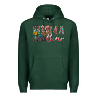 Sports Green mama bear with mama and baby Premium Hoodie - Artiststas