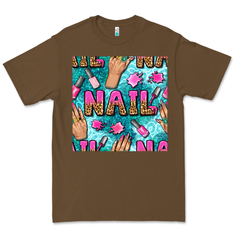 Nail Art Hands And Polish With Turquoise Leopard And Glitter Seamless  Premium Tee by BundleAndBundleShop | Teevron