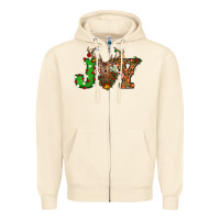 Sandshell Christmas Joy Reindeer Zipper Hoodie - RanaPortraitStore