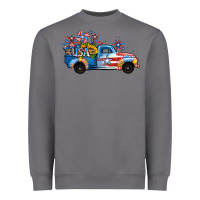 Storm USA 4th of July Sunflower Truck Heavyweight Sweatshirt - Jasminsmagicworld