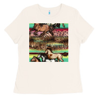 Bone horses seamless pattern Ladies Tee - BundleAndBundleShop
