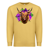 Antique Gold halloween highland cow Premium Sweatshirt - Jasminsmagicworld
