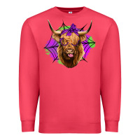 Cardinal halloween highland cow Premium Sweatshirt - Jasminsmagicworld