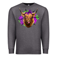 Charcoal Heather halloween highland cow Premium Sweatshirt - Jasminsmagicworld