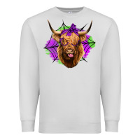 Dove Grey halloween highland cow Premium Sweatshirt - Jasminsmagicworld