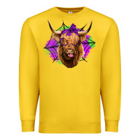 Lemon halloween highland cow Premium Sweatshirt - Jasminsmagicworld