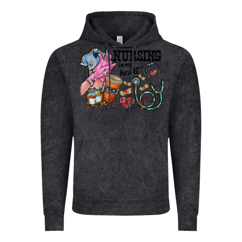 Nursing In My Heart Vintage Hoodie by RacoonDesign | Teevron
