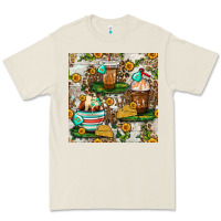 Bone cow coffee cups and farm with leopard seamless pattern bbs Premium Tee - BundleAndBundleShop