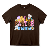 Chocolate Brown Easter mama Heavy Core Tee - OliviaCreatesArt