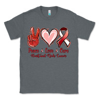 Charcoal Heather Peace Love Cure Heart And Neck Cancer Classic Tee - Jasminsmagicworld