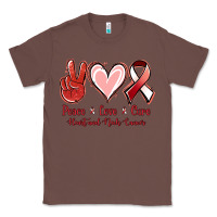 Chestnut Peace Love Cure Heart And Neck Cancer Classic Tee - Jasminsmagicworld