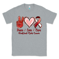 Heather Grey Peace Love Cure Heart And Neck Cancer Classic Tee - Jasminsmagicworld