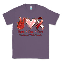 Lavender Peace Love Cure Heart And Neck Cancer Classic Tee - Jasminsmagicworld