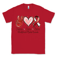 Red Peace Love Cure Heart And Neck Cancer Classic Tee - Jasminsmagicworld