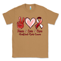 Toasted Coconut Peace Love Cure Heart And Neck Cancer Classic Tee - Jasminsmagicworld