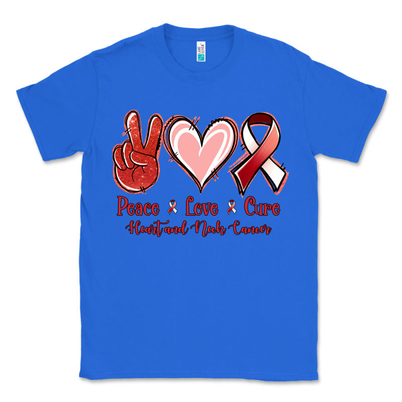 Peace Love Cure Heart And Neck Cancer Classic Tee by Jasminsmagicworld | Teevron