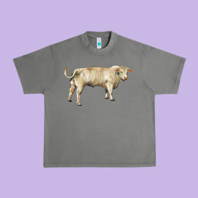 Charolais Bull Urban Heavy Tee Designed By Ranaportraitstore