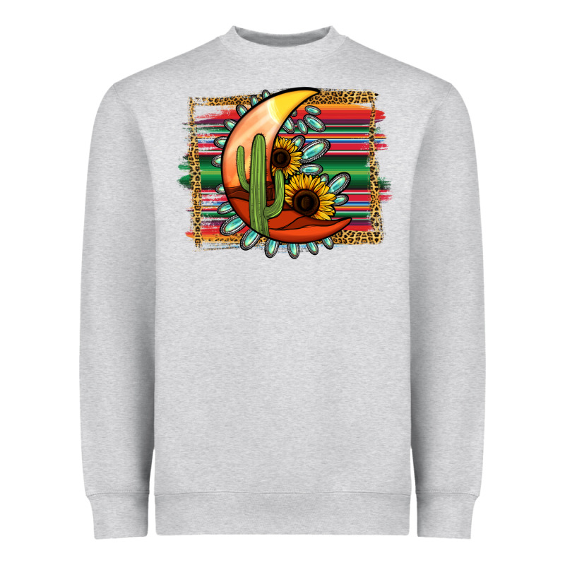 Desert Moon With Serape Background Heavyweight Sweatshirt by Jasminsmagicworld | Teevron