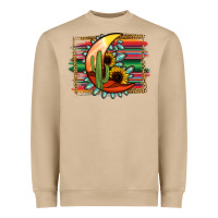 Mushroom Desert Moon With Serape Background Heavyweight Sweatshirt - Jasminsmagicworld