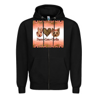 Black peace love yorkie Zipper Hoodie - Jasminsmagicworld