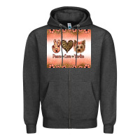 Charcoal Heather peace love yorkie Zipper Hoodie - Jasminsmagicworld
