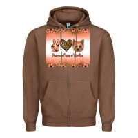 Chestnut peace love yorkie Zipper Hoodie - Jasminsmagicworld