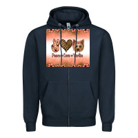 Navy peace love yorkie Zipper Hoodie - Jasminsmagicworld