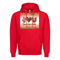 Red peace love yorkie Zipper Hoodie - Jasminsmagicworld