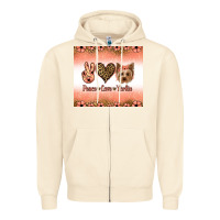 Sandshell peace love yorkie Zipper Hoodie - Jasminsmagicworld