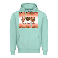 Seafoam peace love yorkie Zipper Hoodie - Jasminsmagicworld